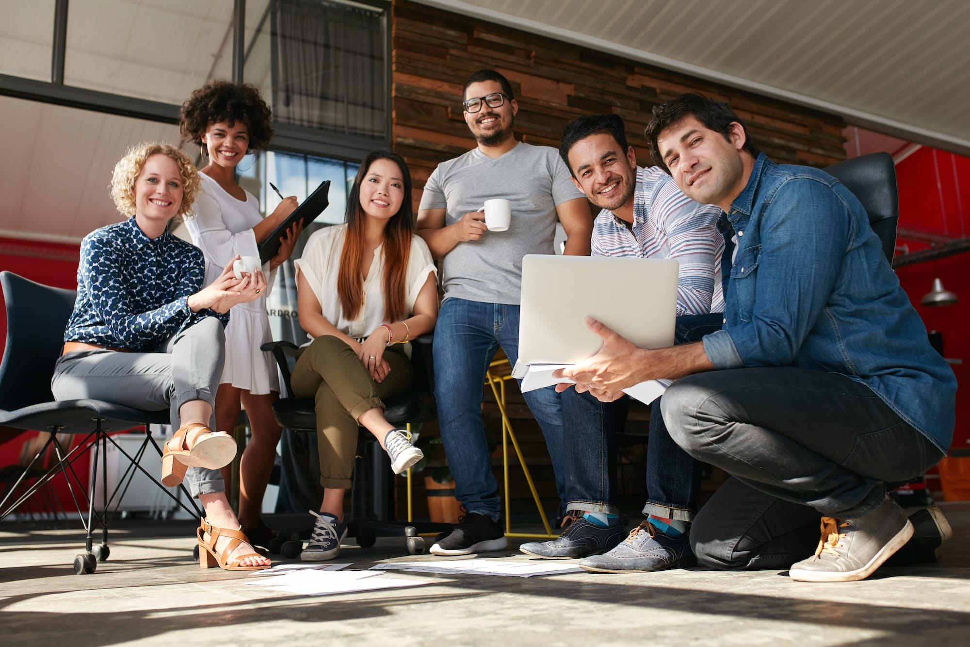 Group of young 20 something employees